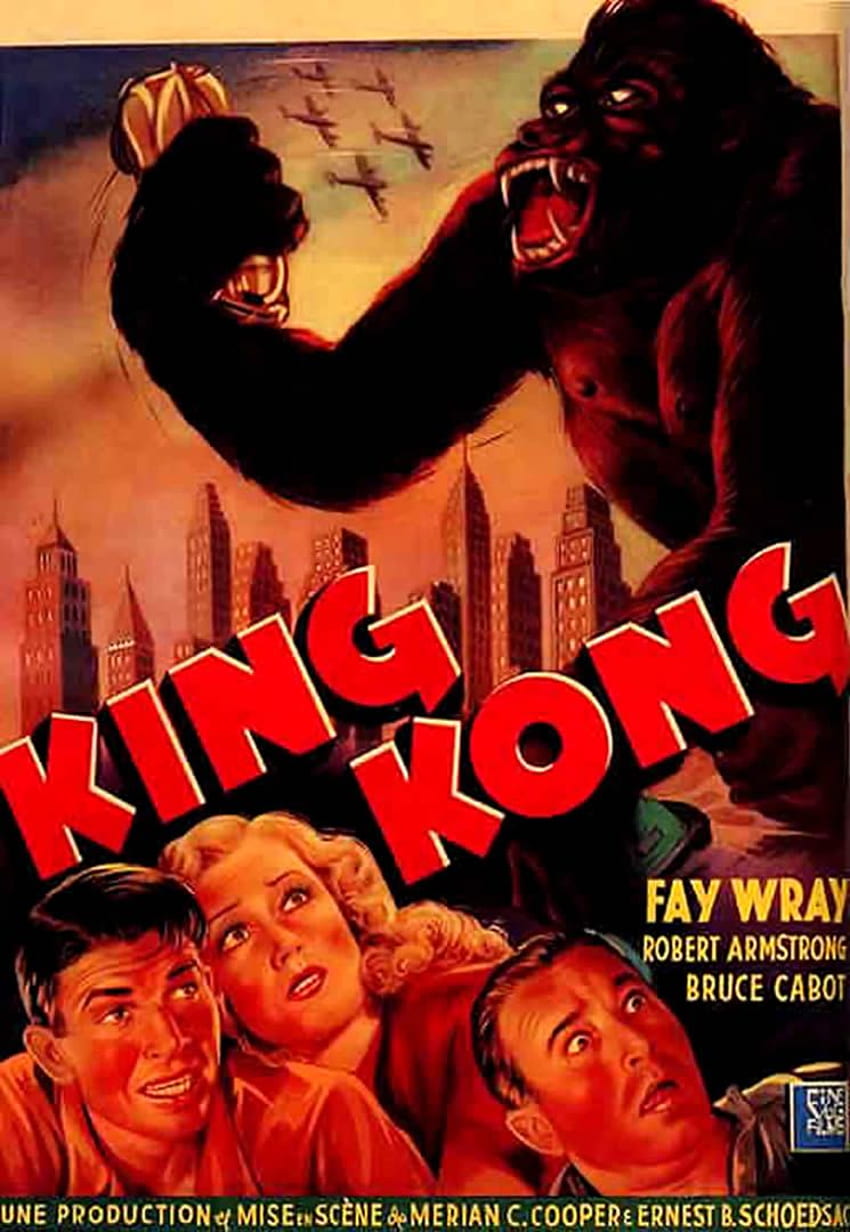KING KONG 1 - Carteles de películas vintage de los años 30 fondo de pantalla del teléfono
