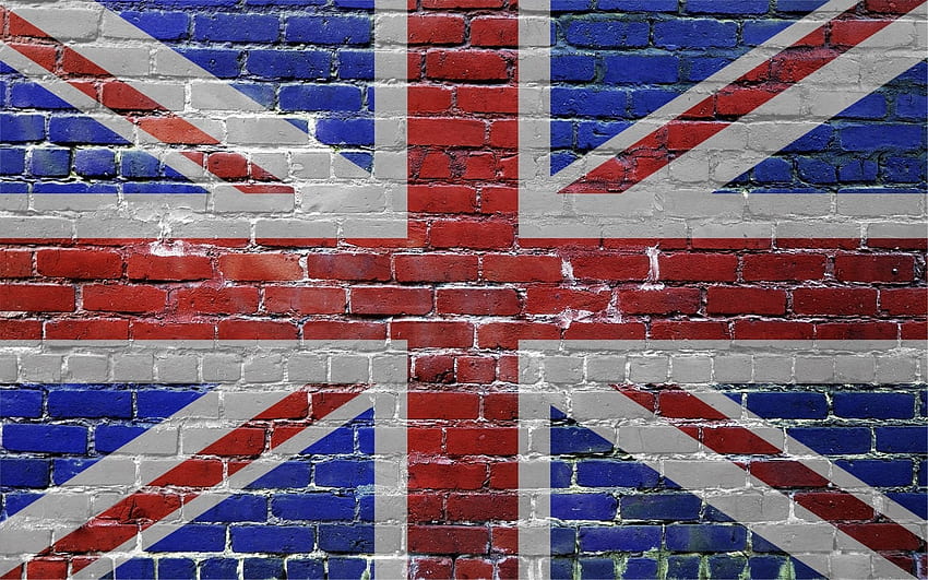 Великобритания, Разни, Разни, Тухли, Флаг, Обединено кралство HD тапет