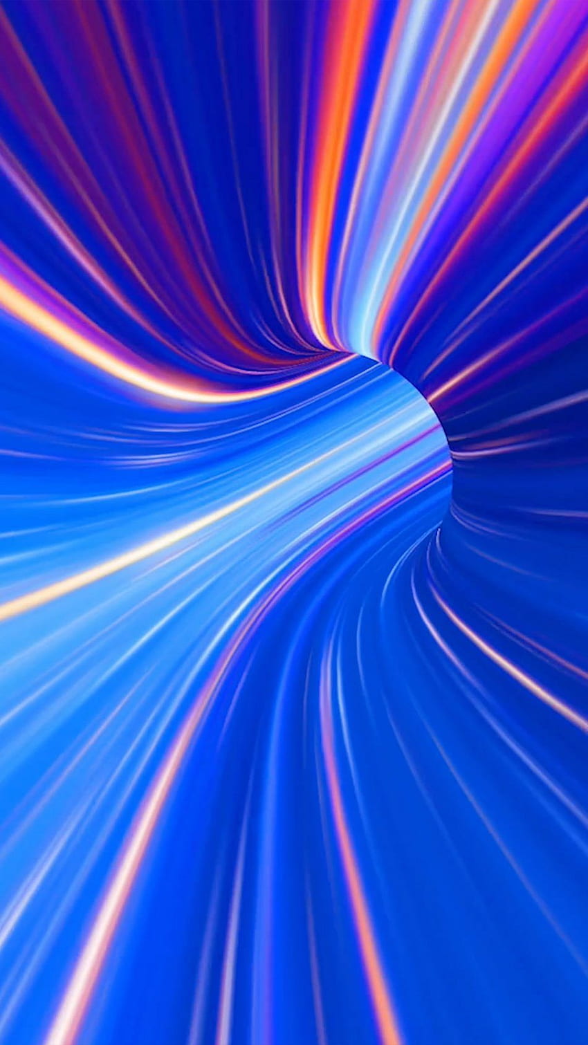 Spectrum Colorful Waves Tunnel Pure Ultra HD phone wallpaper