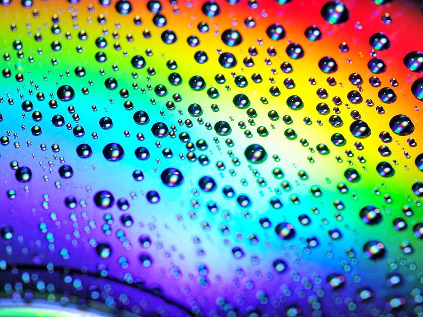 colors. Des: Cool rainbow colors, rain drops ball background. Rainbow , Cool background, Cool cute background HD wallpaper