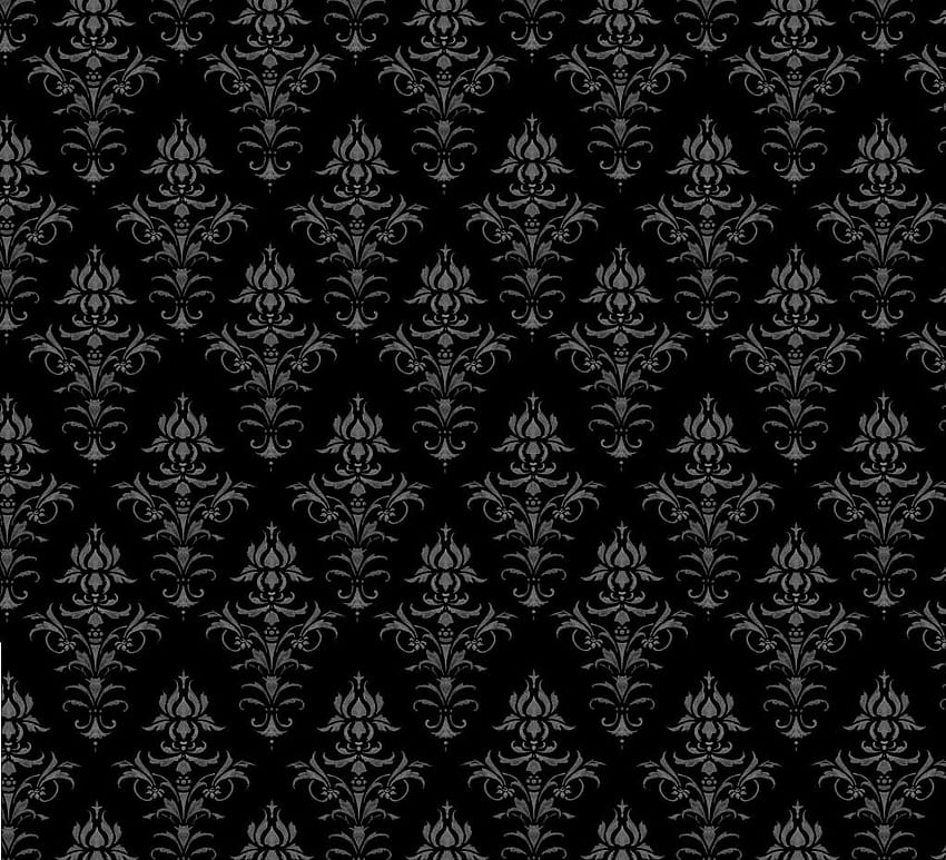 HD wallpaper black and gray flower wallpaper retro pattern vector dark   Wallpaper Flare