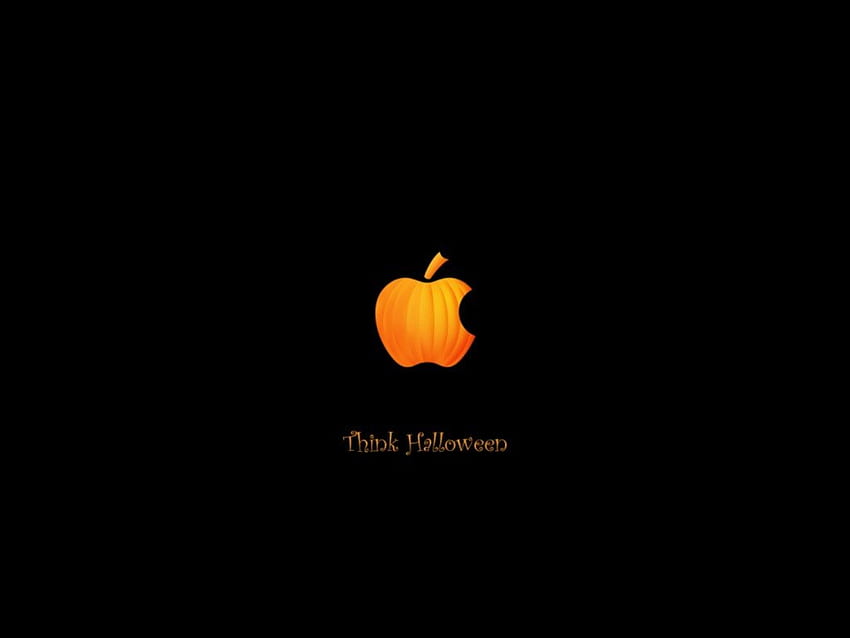 Apple Halloween, halloween, mac, jabłko, mac halloween Tapeta HD