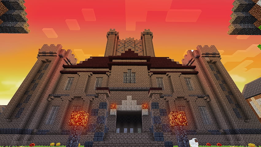 Le migliori idee e progetti di costruzione dell'Università di Minecraft in RealmCraft Sfondo HD