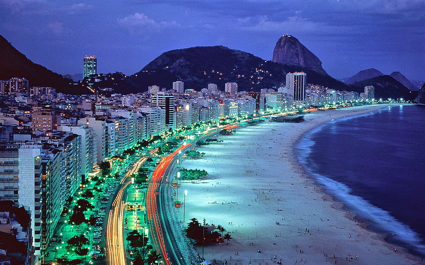 Copacabana Beach Rio Janeiro Brazil (1600 x 1000 ) - HD wallpaper