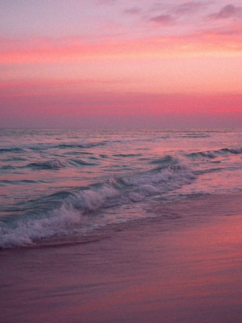 Pink Sunset, Pink Beach Sunset HD phone wallpaper | Pxfuel