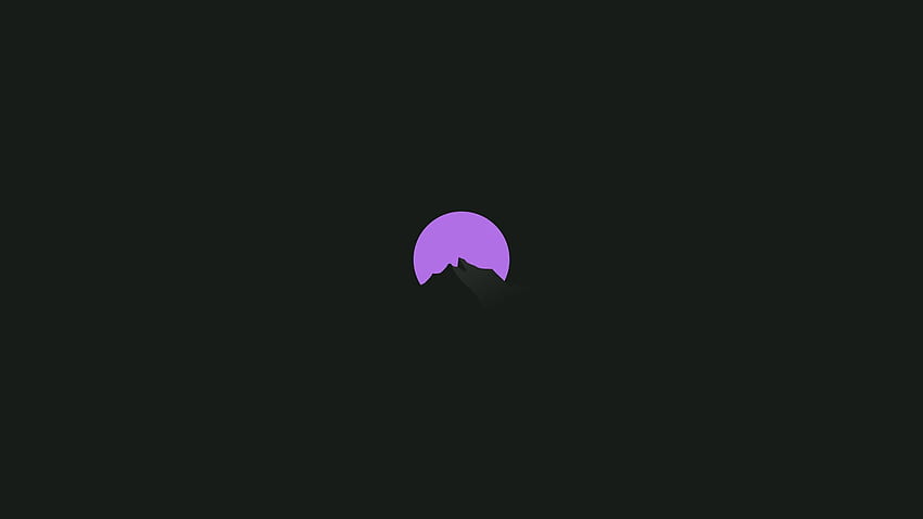 Minimalistyczna Purpurowa Góra []. Czarny i fioletowy, Ciemny fiolet, Ciemny iPhone, Neon Purple Mountain Tapeta HD