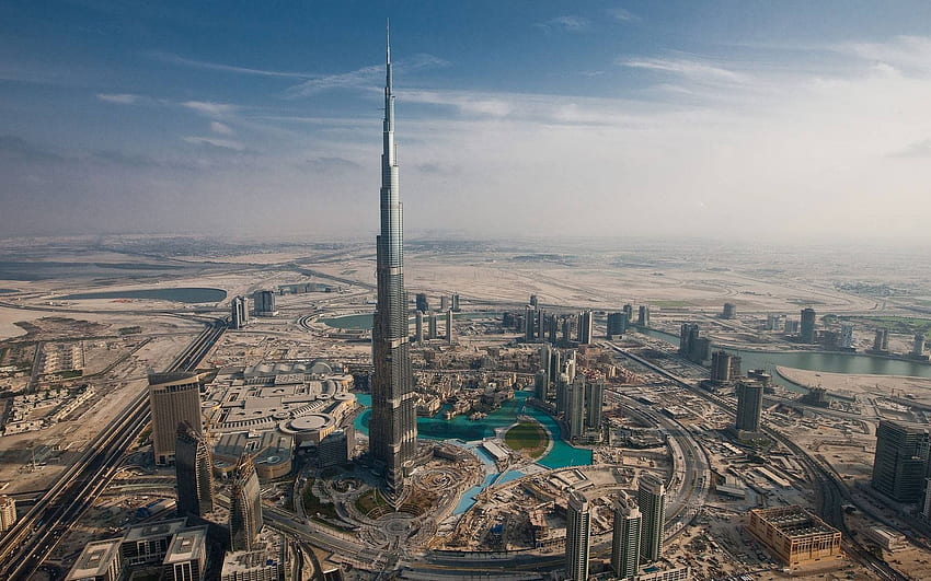 Sunny, Dubai, Burj Khalifa, Sky / and Mobile Background HD wallpaper