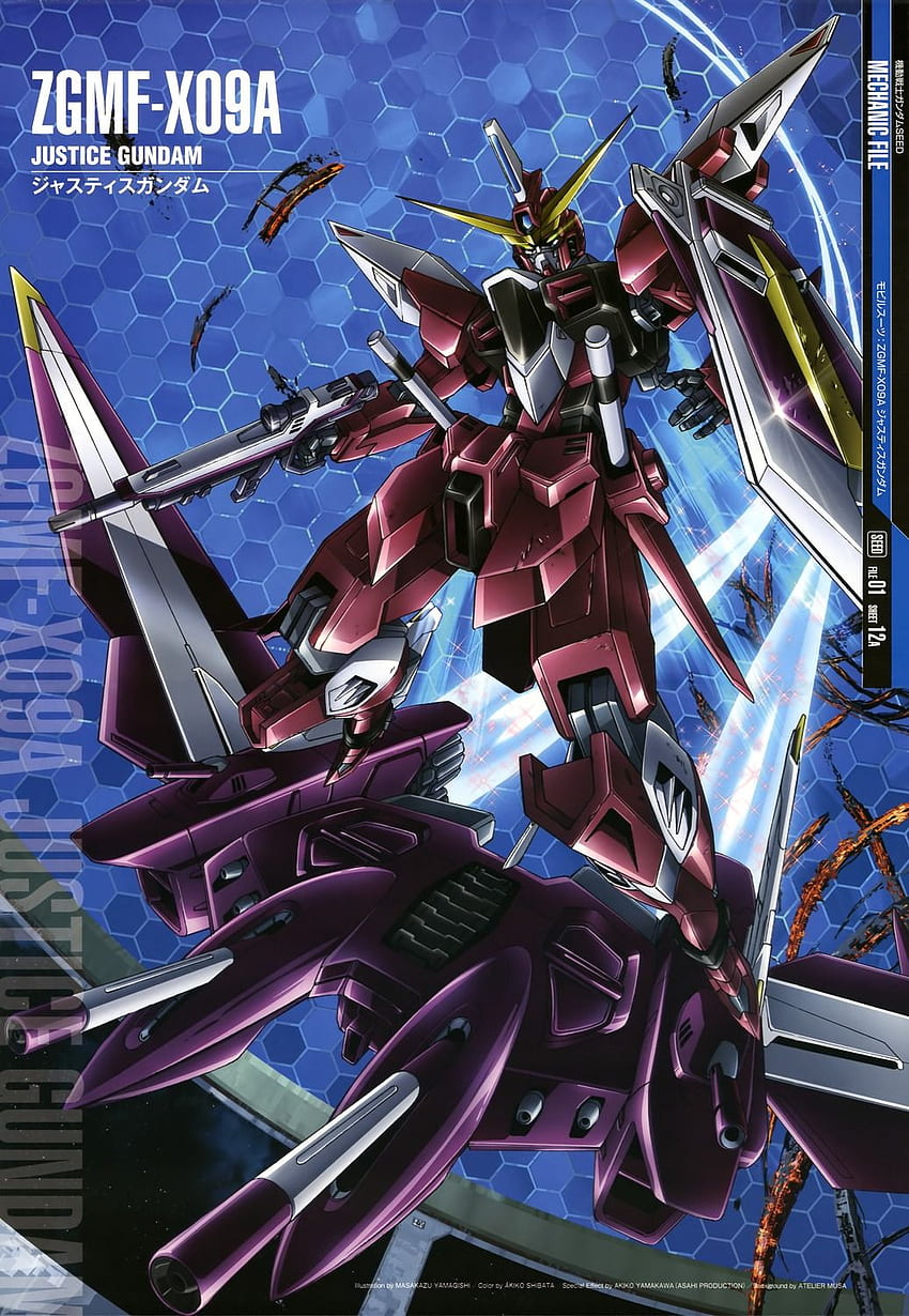 Plamo Hub: Mobile Suit Gundam Seed, Justice Gundam Tapeta na telefon HD
