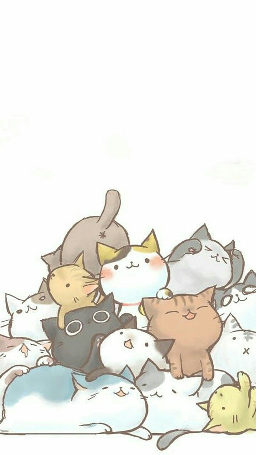 popcorn inthim on Geek. Cute cat drawing, Cute cat , Cute cartoon HD phone wallpaper