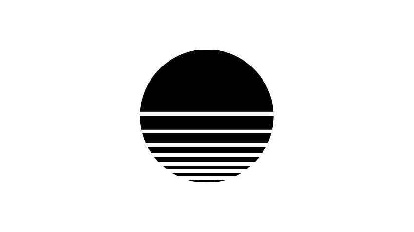 As Requested.DARK MODE Black And White Modern Minimalist Outrun Sun ( & Mobile 1920 x ) - Hope you all dig it! (Also white versions included as well): outrun HD wallpaper