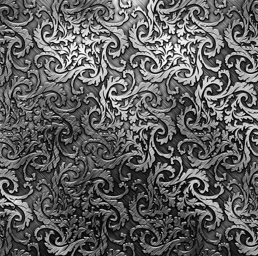 grey damask 3D HD wallpaper