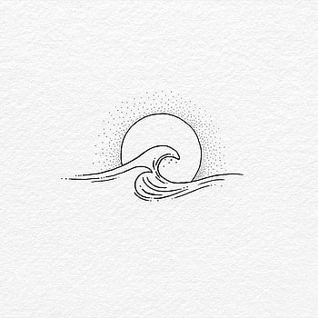 Surfer in wave brush ink sketch handdrawn Vector Image
