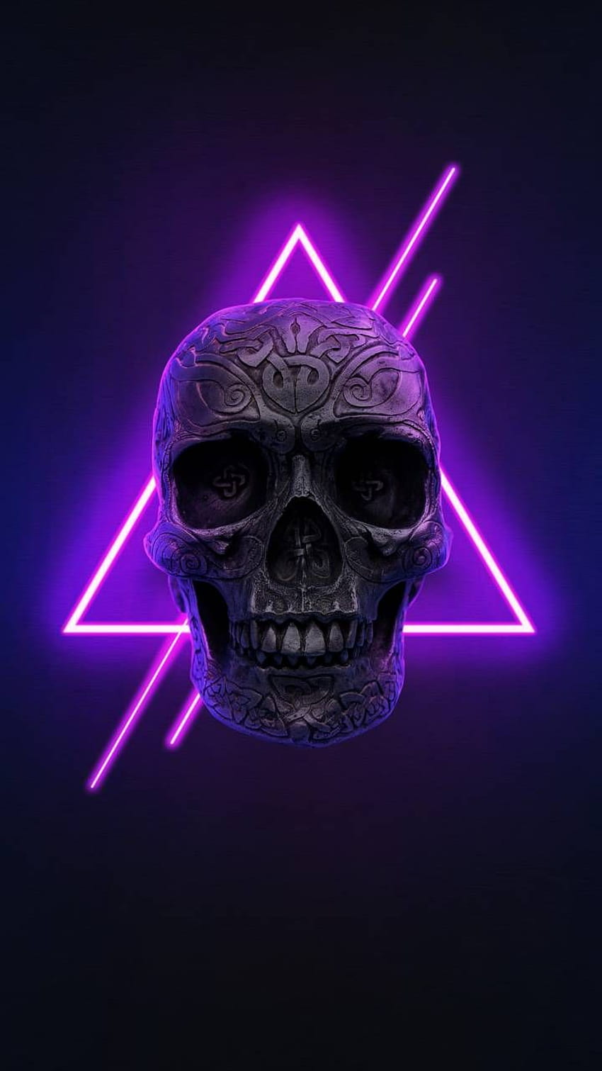 Crâne néon par hasaka - 9c maintenant. Parcourez des millions de Neon Wallpap populaires en 2021. Skull iphone, Skull iphone, Skull, Neon Red Skull Fond d'écran de téléphone HD