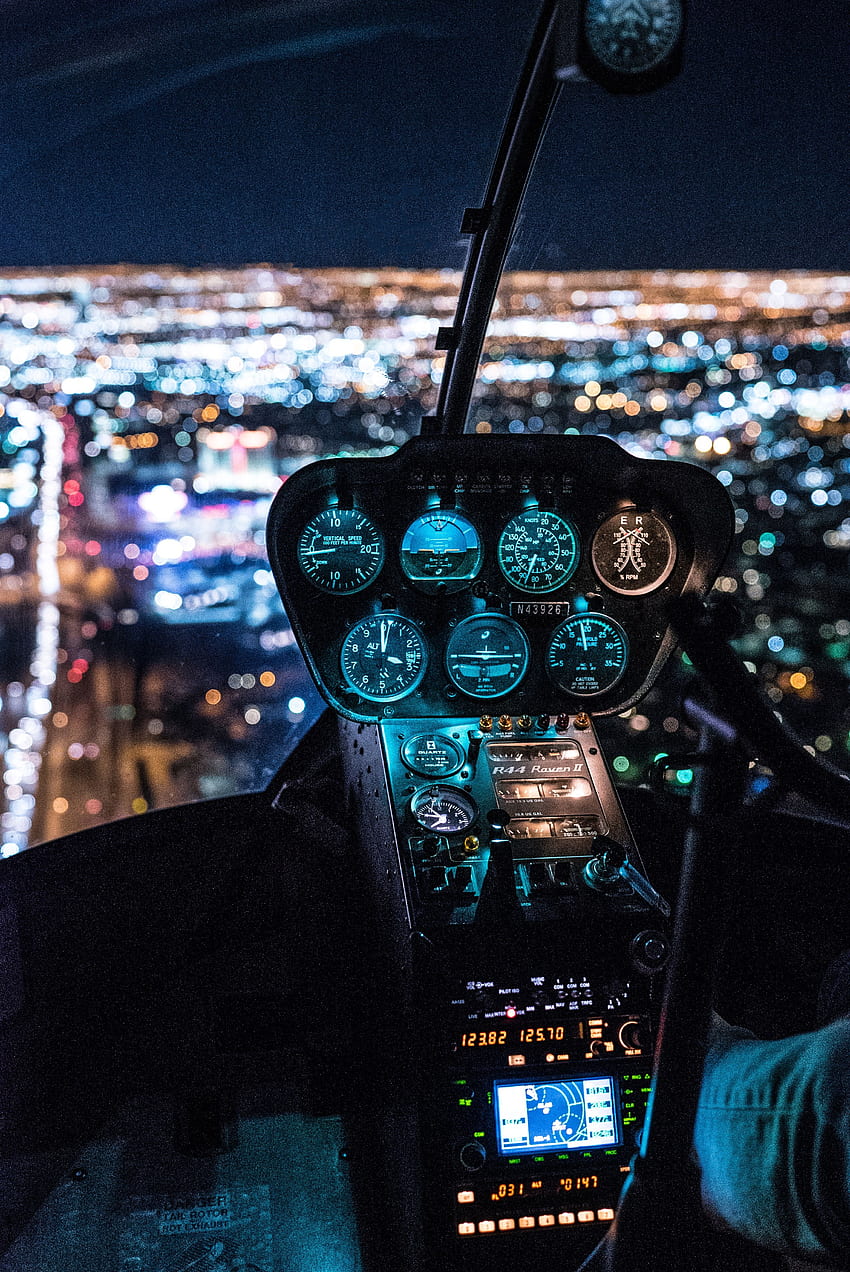helicopter, cockpit, control HD phone wallpaper