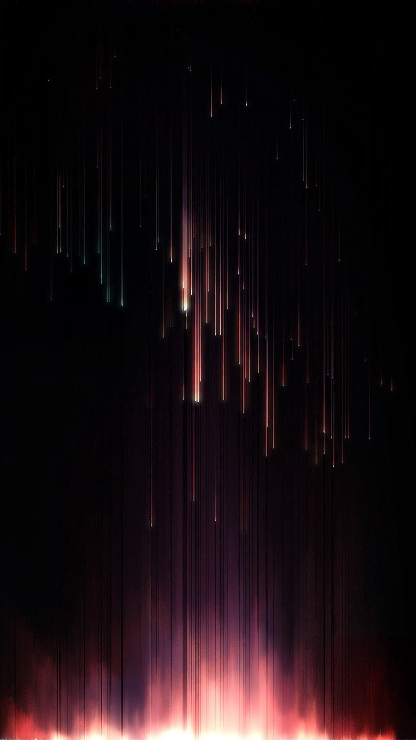 Abstract, Rain, Lines, Fall, Glow, Digital HD phone wallpaper