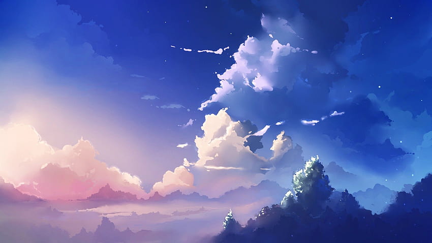 Anime Gökyüzü, Gök Manzarası HD duvar kağıdı