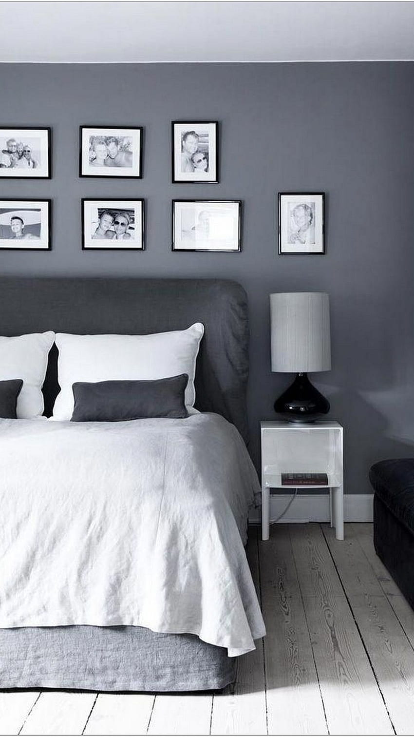 Cozy bohemian master bedroom interior with Grey Speckle removable