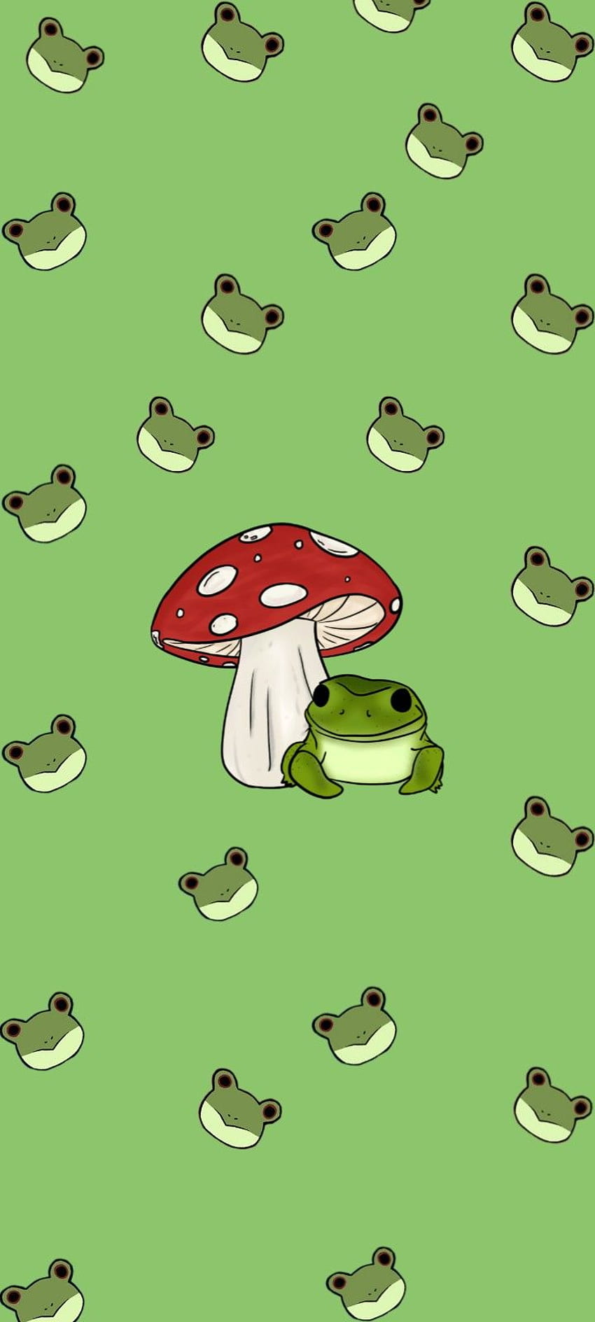 Cute Frog  Mushroom Green Wallpapers  Cute Frog Wallpapers