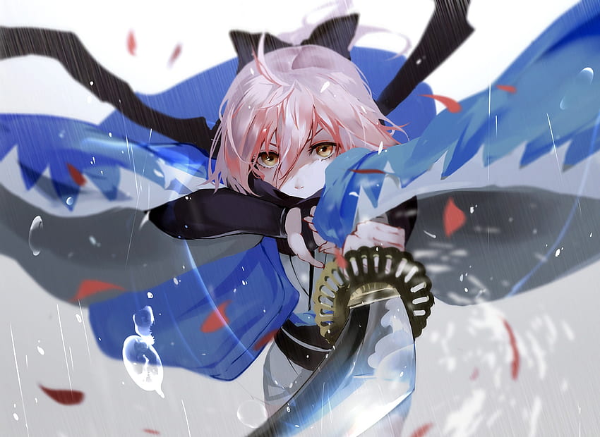 Warrior, artwork, Fate/Grand Order, Sakura Saber HD wallpaper