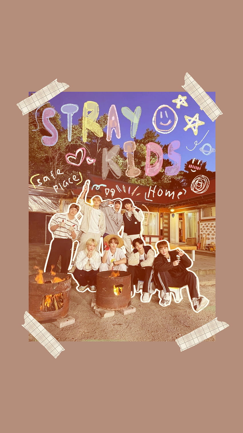 Stray Kids, art, paper, Kpop, Straykids, lovestay, family, cute, Stay HD phone wallpaper