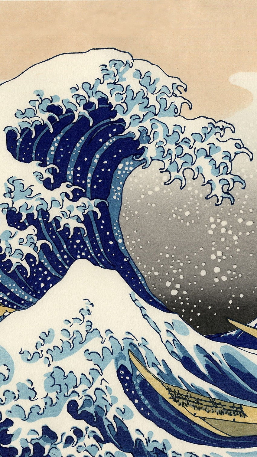 日本の波。 Art iphone, Art , Wave, Pastel Japanese Wave HD電話の壁紙