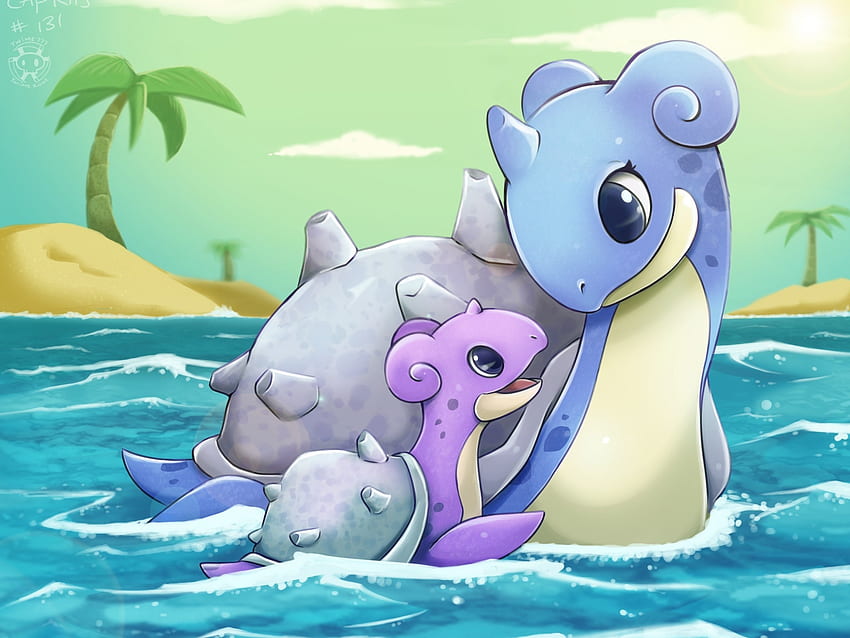 Lapras, Pokemon, Water, Cute - Lapras And Baby Lapras - - HD 월페이퍼