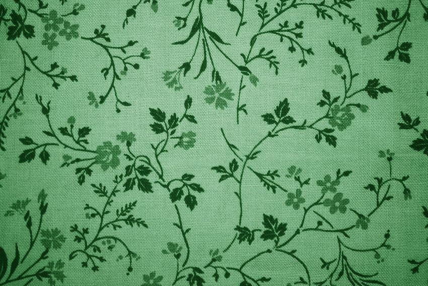 Miętowa zieleń - zielony kwiatowy nadruk - i tło, ciemna miętowa zieleń Tapeta HD