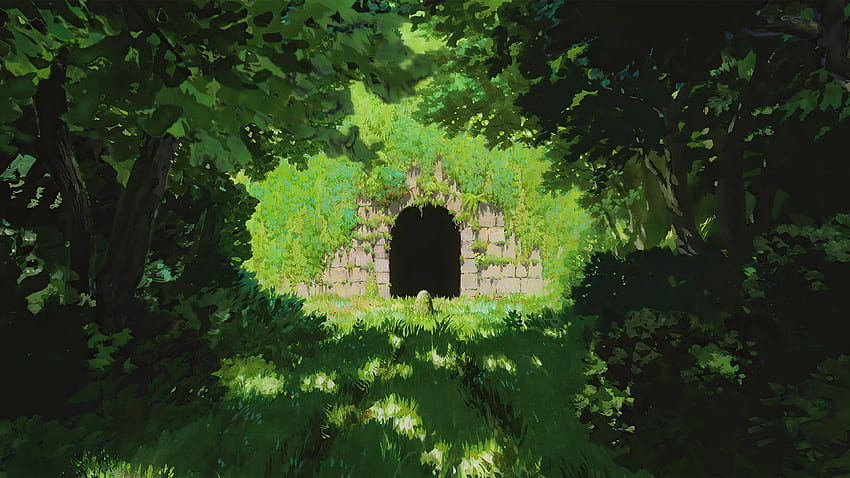 Colección mejorada de Ghibli AI ¡Todas las capturas de de U Weenbell mejoradas! Enlace completo de Google Drive sin comprimir en los comentarios de la publicación original con la mayoría escalados a la mayoría, todas las salidas al menos, Studio Ghibli Nature fondo de pantalla
