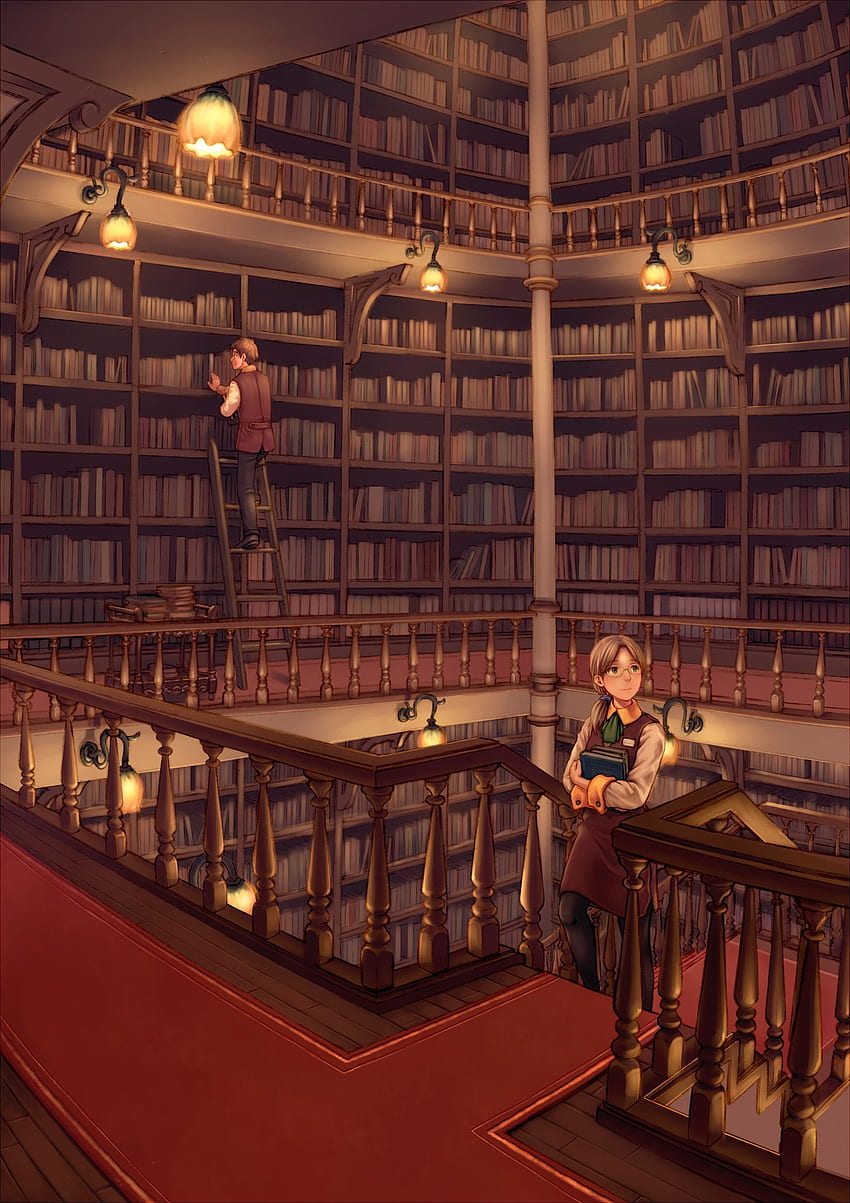 Anime Library (Página 1), Library Aesthetic fondo de pantalla del teléfono