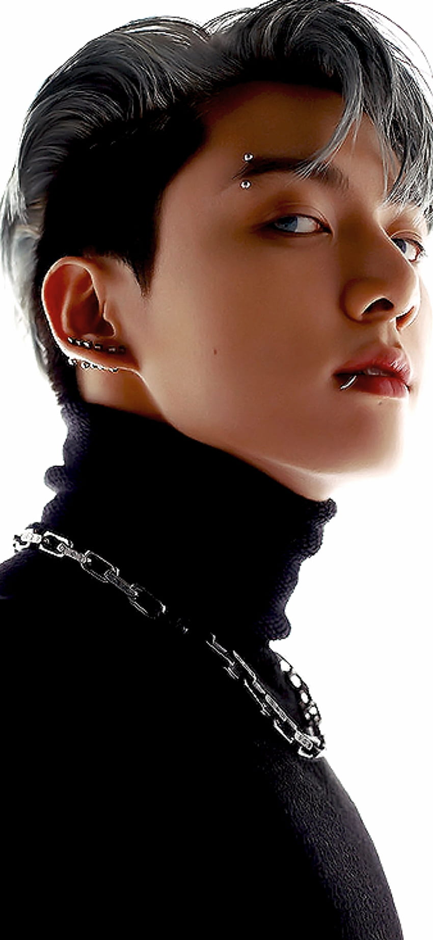 Jungkook, BTS, Lip piercing, Eyebrow piercing, Facial piercings, Man HD phone wallpaper