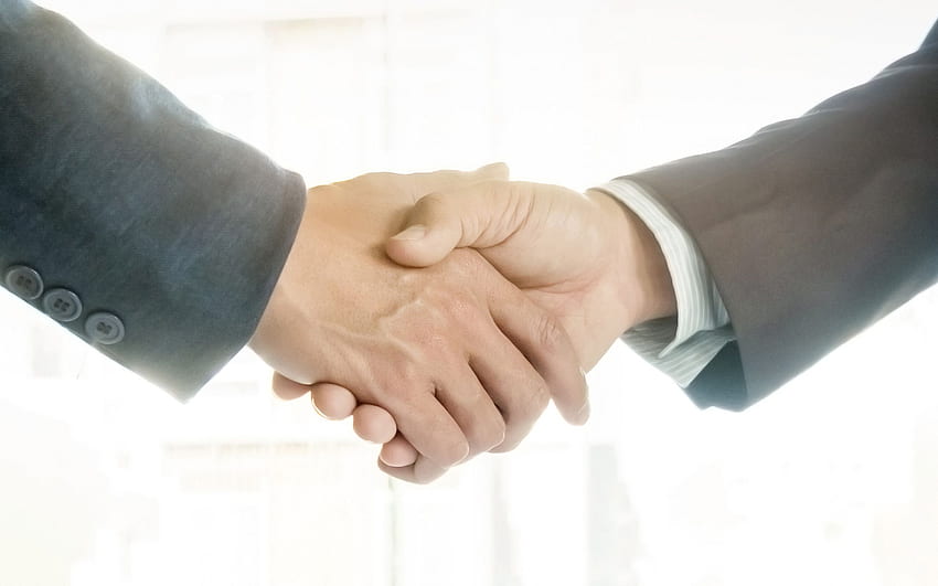 handshake, two businessmen, business concepts HD wallpaper