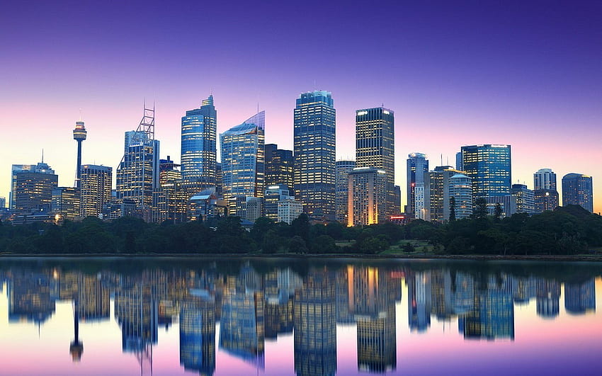Australien, Sydney, Reflexion, Skyline HD-Hintergrundbild