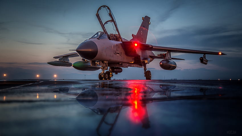 Flugzeug, Düsenjäger, Panavia Tornado, Reflexion, Kampfflugzeug. Mocah, Luft- und Raumfahrttechnik HD-Hintergrundbild
