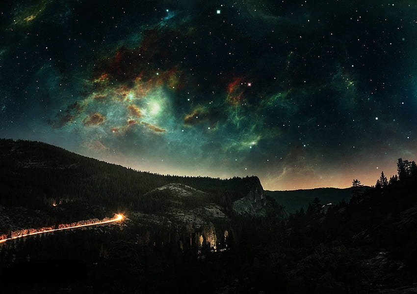 魅惑的な夜景の解像度、自然、および背景、2560x1800 高画質の壁紙