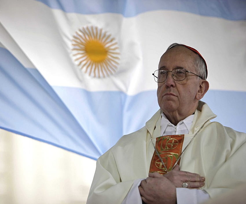 Papież Franciszek, ręce, flaga, Franciszek, papież Tapeta HD
