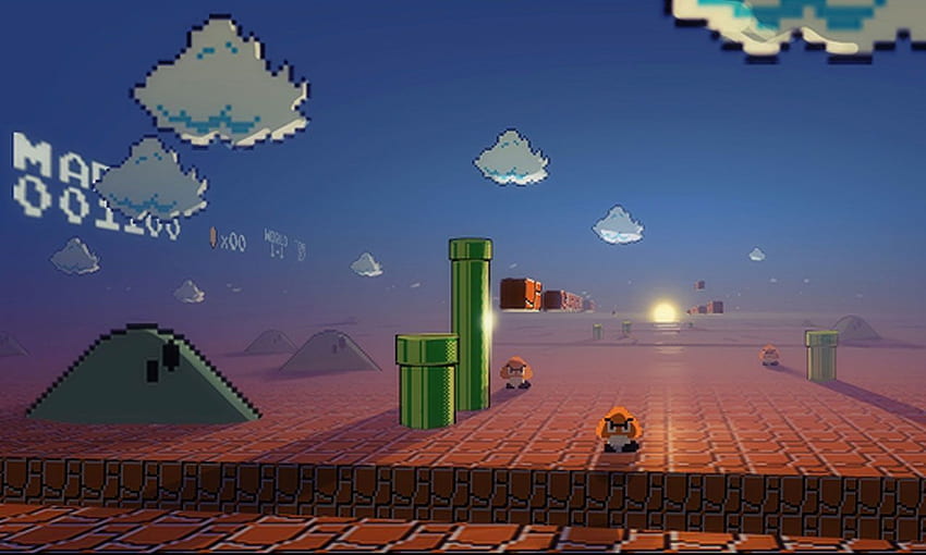 3D Mario . . Retro background, 1280X768 HD wallpaper