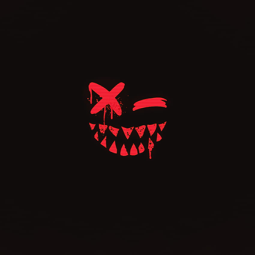 Art Smile Dark Horror Face Einfach, Schwarz-Weiß-Lächeln HD-Handy-Hintergrundbild