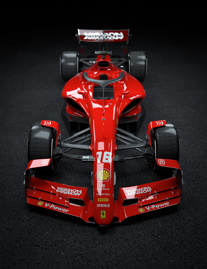 Samochód koncepcyjny Ferrari Formuły 1, iPhone Ferrari Formuły 1 Tapeta na telefon HD