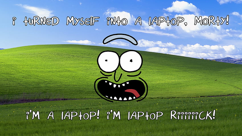 Laptop Rick with Text Ultra , Rick and Morty Portal Laptop HD wallpaper
