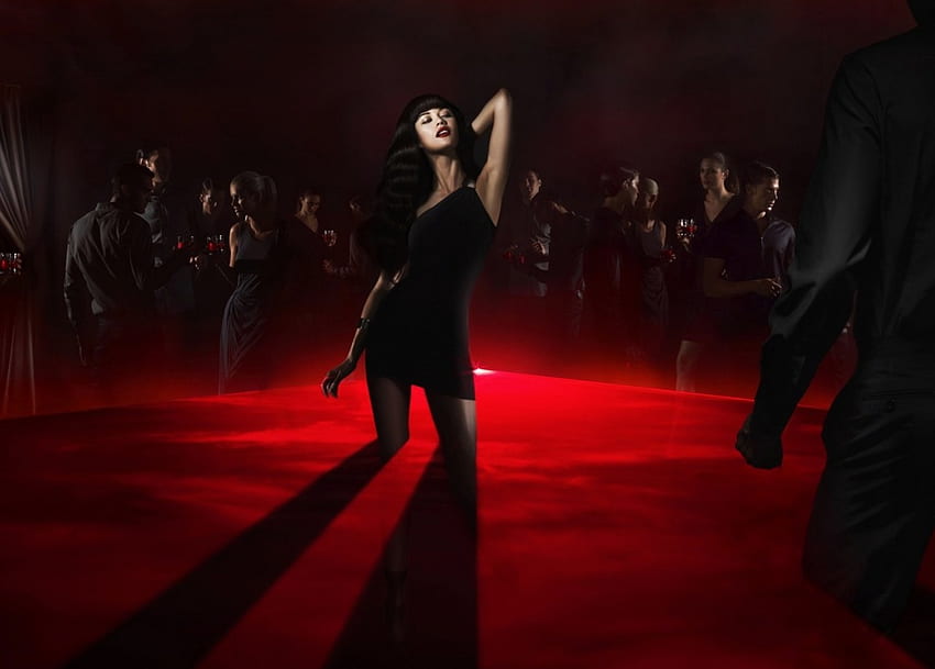 Olga Kurylenko, negra, vermelha, menina, pessoas, atriz, mulher papel de parede HD