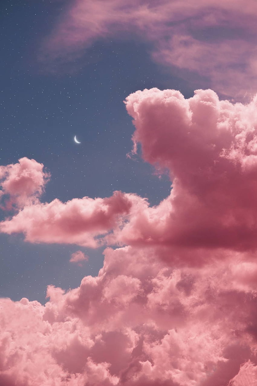 Cute Pink Sky, Pink Night HD phone wallpaper