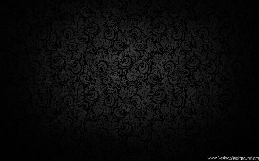 暗い華やかな黒のレース パターン背景 高画質の壁紙