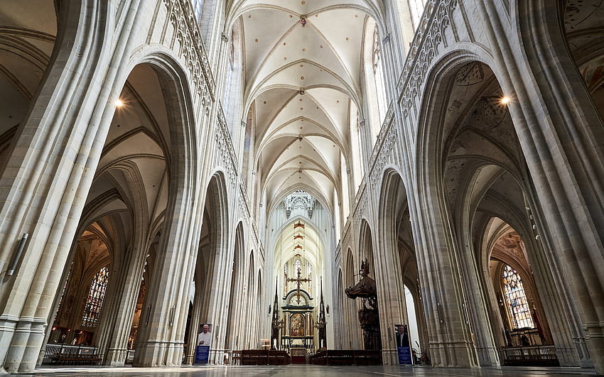 Kathedrale von Antwerpen, Belgien, Belgien, Antwerpen, Interieur, Kirche, Gotik HD-Hintergrundbild