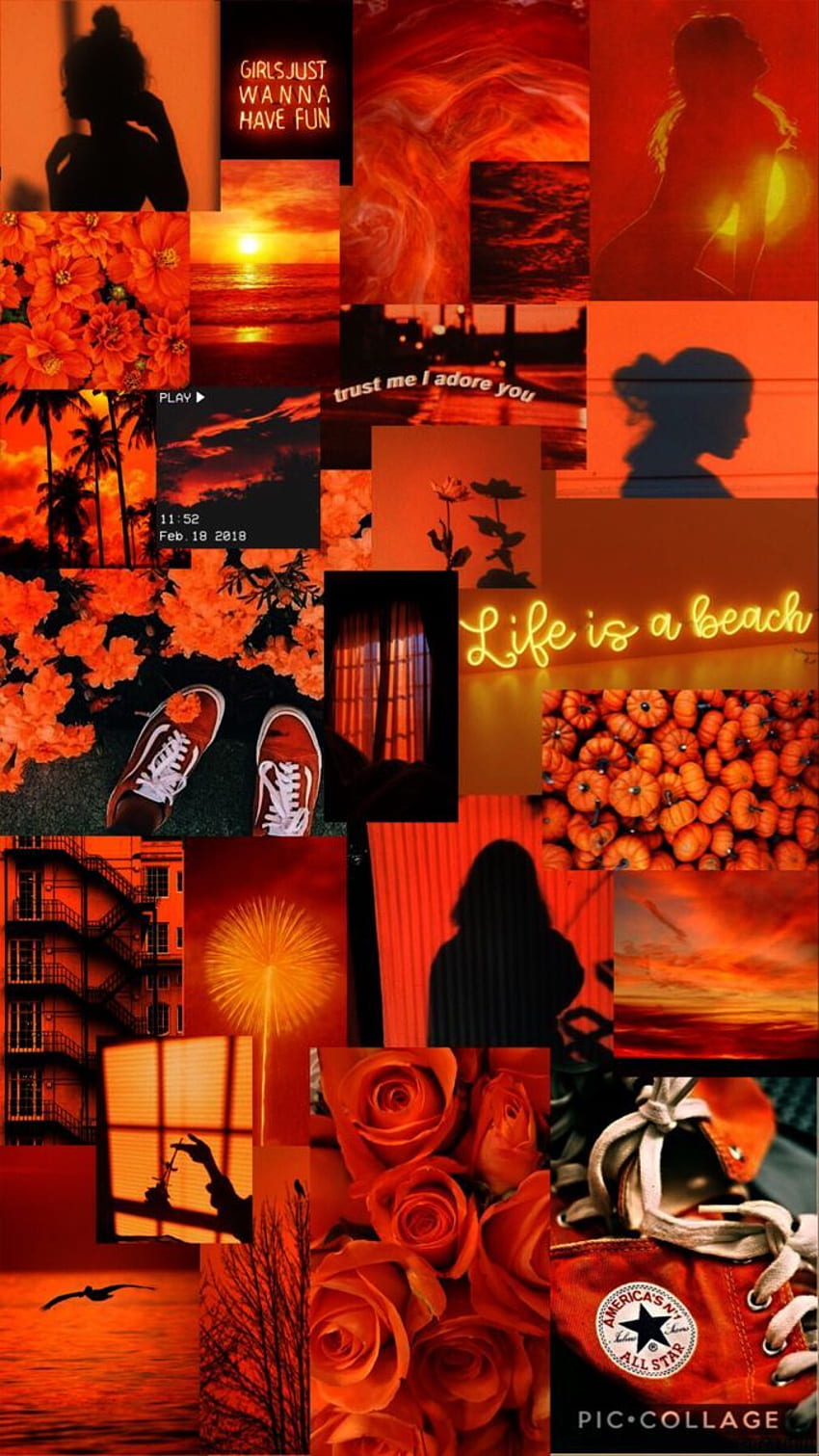. Orange, iPhone-Tumblr-Ästhetik, Orange-Ästhetik, Orange-Retro-Ästhetik HD-Handy-Hintergrundbild