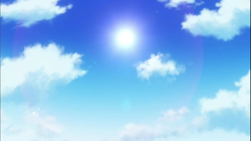 Anime Clouds And Lanscape HD wallpaper