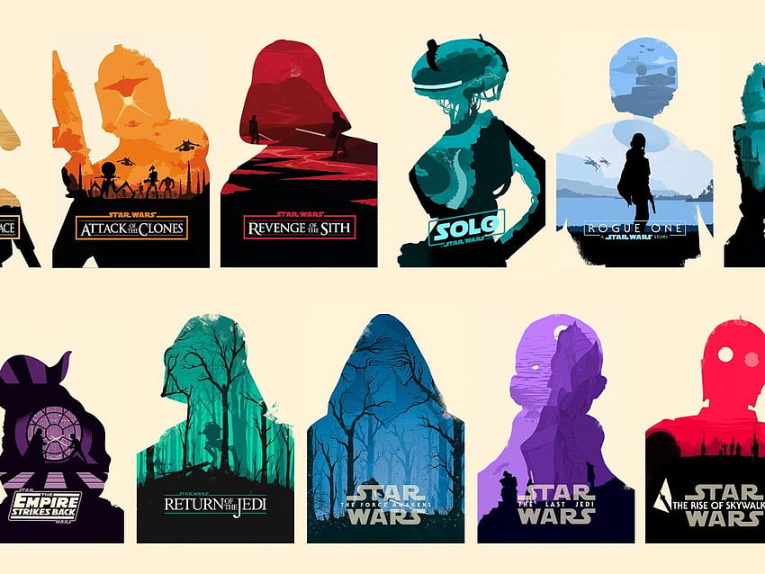 Star Wars Movie Poster - Star Wars Minimalist Poster - -, Marvel Star Wars Minimalist HD wallpaper