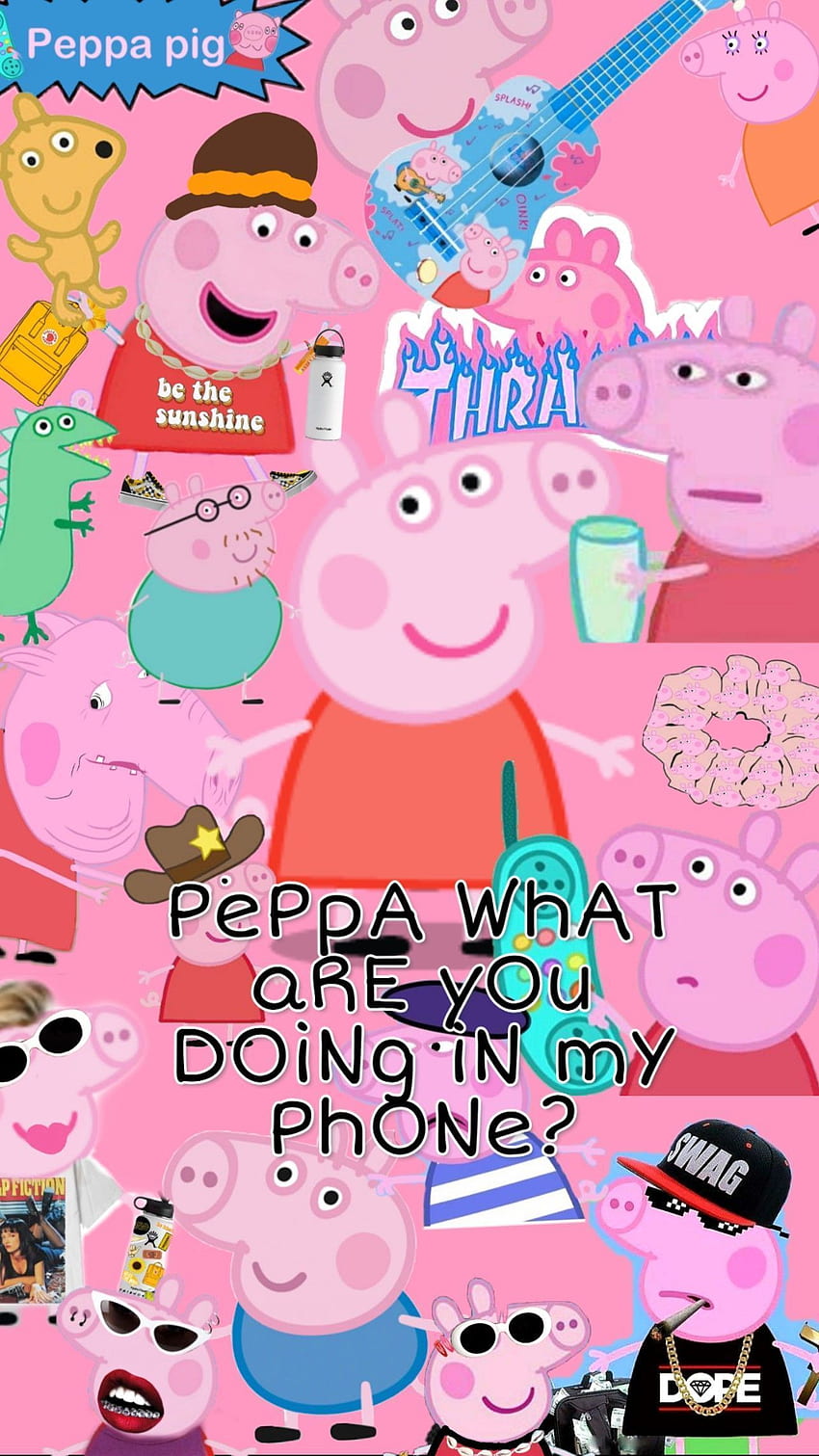Peppa Pig Aesthetic Funny ., Thrasher Peppa pig HD phone  wallpaper | Pxfuel