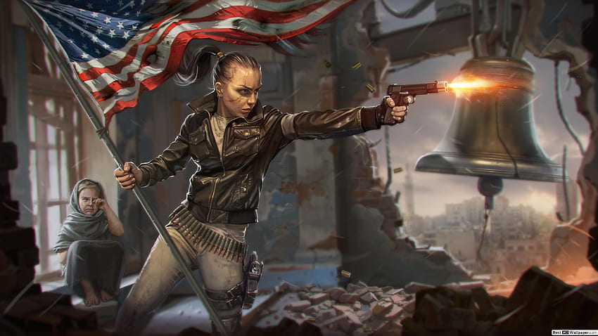 Homefront: The Revolution - American girl firing HD wallpaper