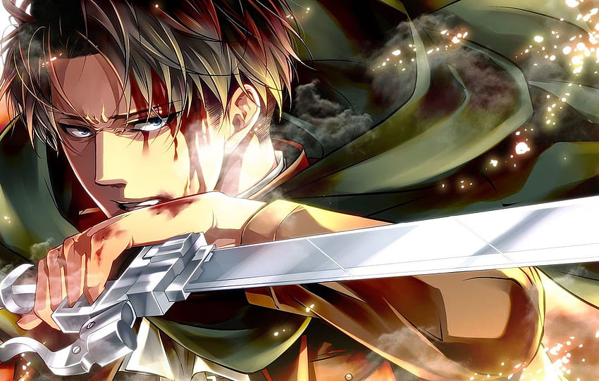 blood, blade, Attack Of The Titans, Shingeki No Kyojin, Levi for , section сёнэн HD wallpaper