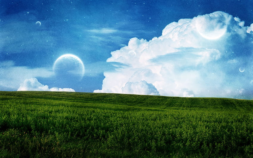 Sky Field Planet Enchanted, Enchanted Sky HD wallpaper